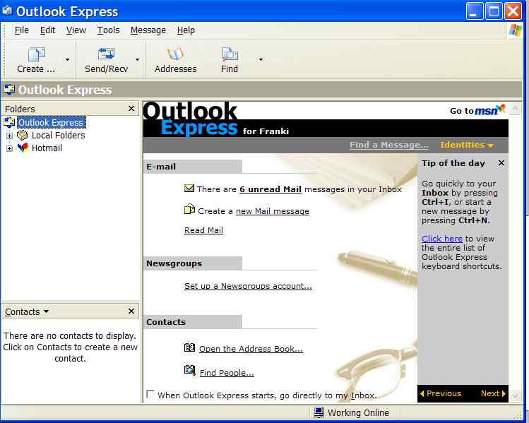 open outlook express